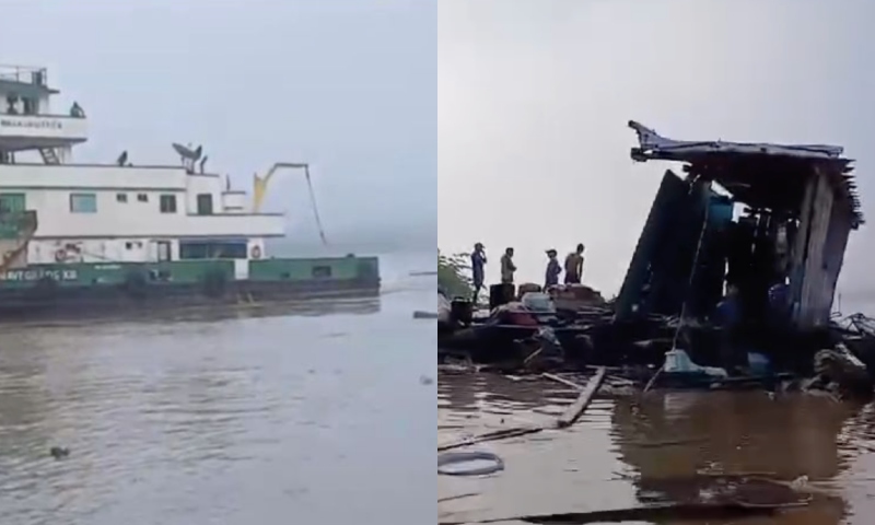 Balsa destrói flutuante e deixa mãe e filhos desaparecidos no Amazonas; veja vídeo